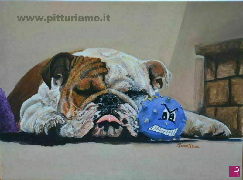 quadri in vendita online - cane dormiente