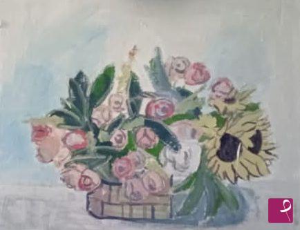 quadri in vendita online - Canestro di fiori