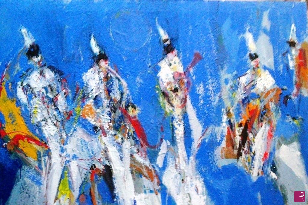 quadri in vendita online - CantaNapoli (pulcinelli in concerto)