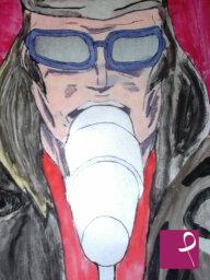 quadri in vendita online - Cantante rock