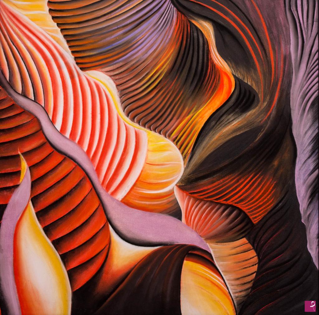 quadri in vendita online - canyon, a broken earth/heart