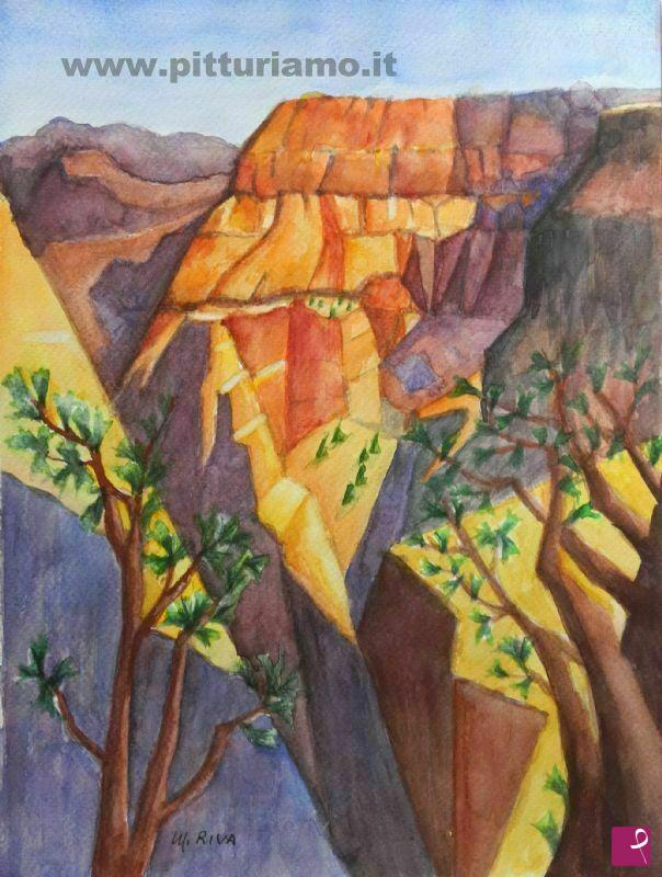 quadri in vendita online - Canyon Wall