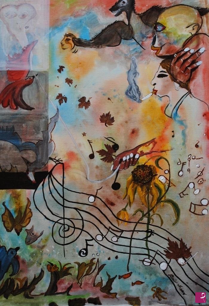 quadri in vendita online - Canzone d'autunno