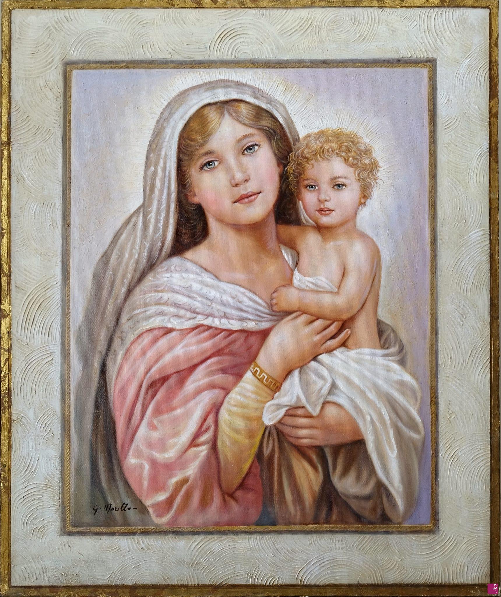 quadri in vendita online - Capezzale - Madonna con bambino