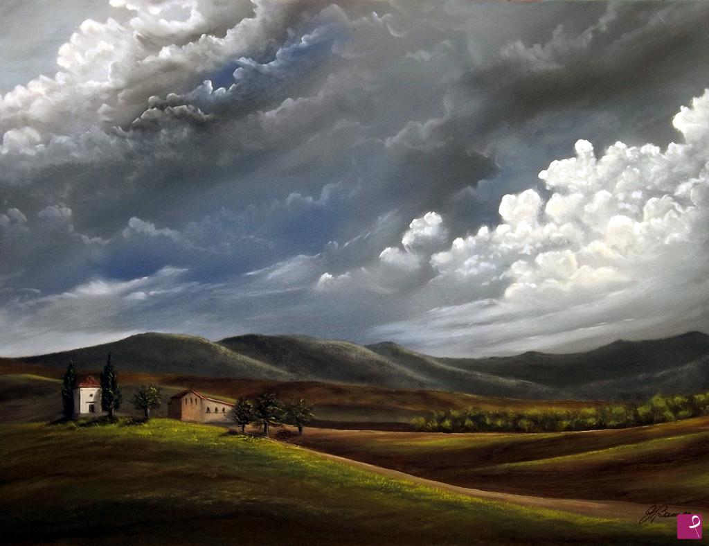 quadri in vendita online - Cappella Madonna di Vitaleta val d'Orcia