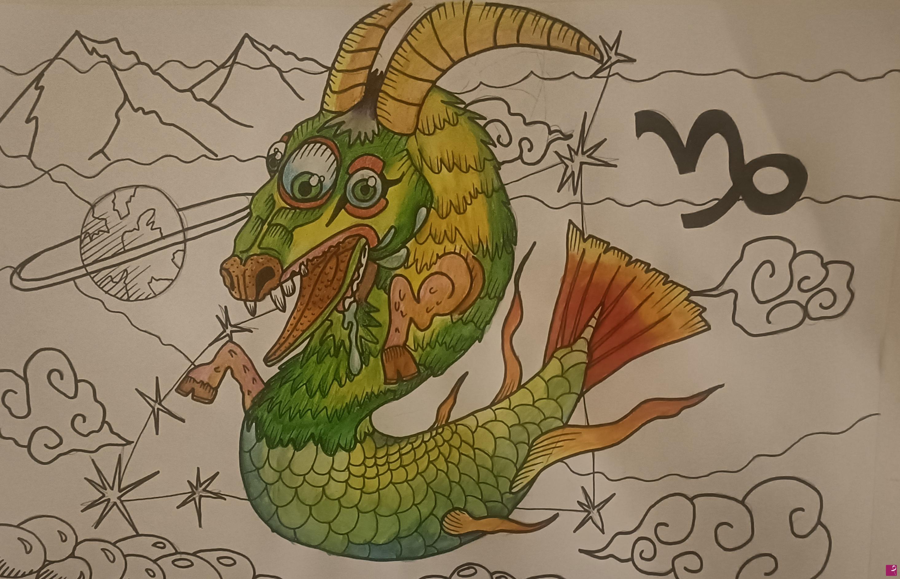 quadri in vendita online - Capricorno, zodiaco 