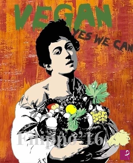 quadri in vendita online - Caravaggio per la pubblicità vegana