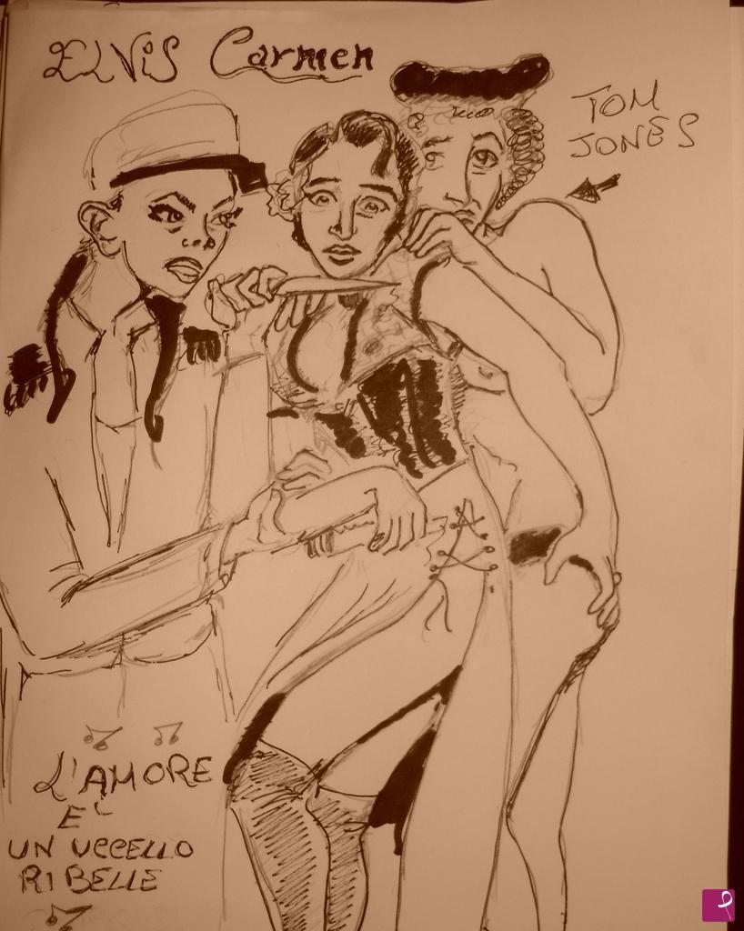 quadri in vendita online - CARMEN 70 _L'amour est un oiseau rebell
