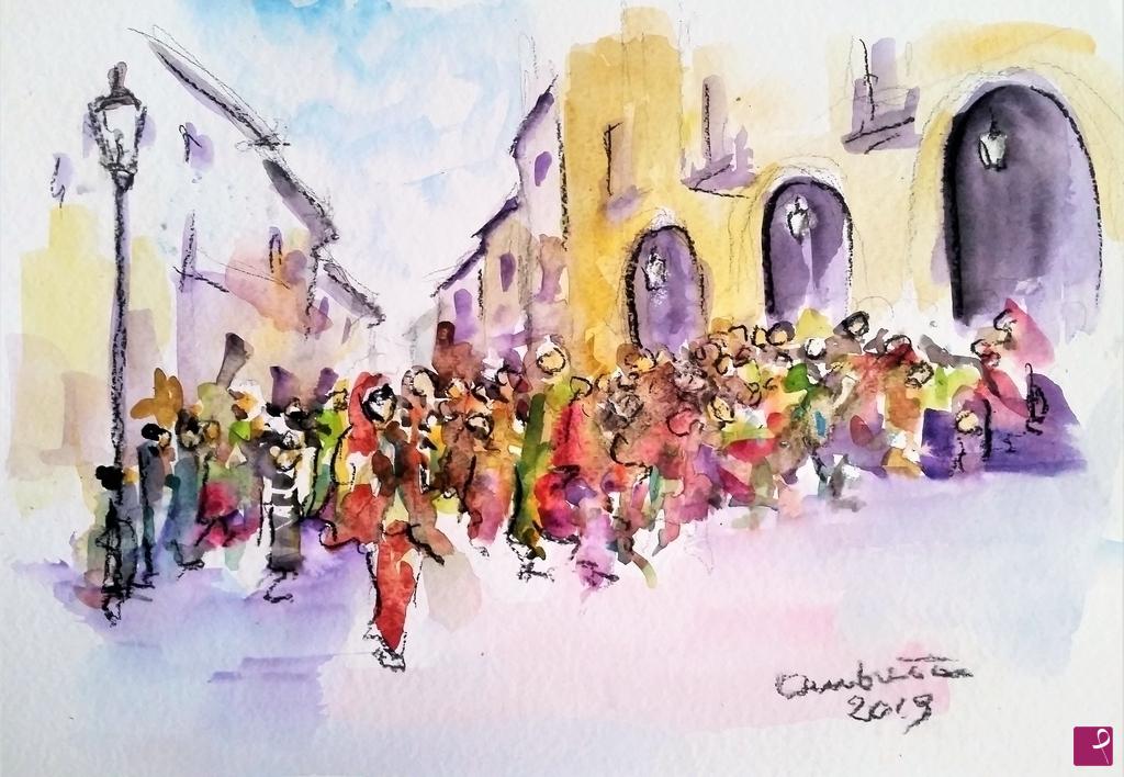 quadri in vendita online - Carnevale a Chivasso