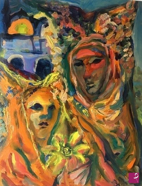 quadri in vendita online - Carnevale giallo