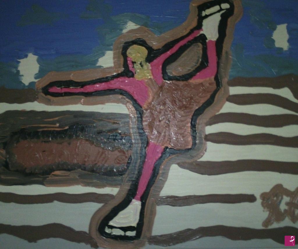 quadri in vendita online - Carolina Kostner (50x60; olio su tela)