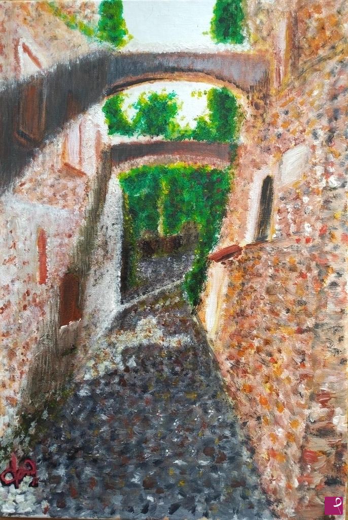 quadri in vendita online - Carrugio di Bussana Vecchia 