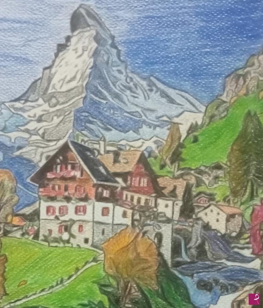 quadri in vendita online - "Cartoline dal mondo-Svizzera"