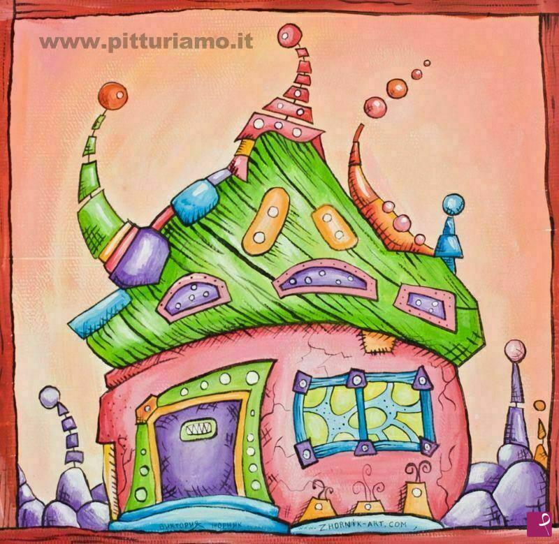 quadri in vendita online - Casa colorata