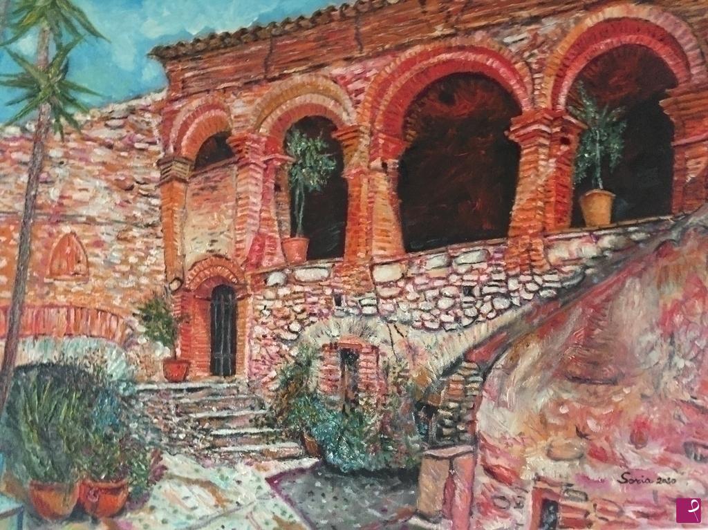 quadri in vendita online - CASA CON ARCATE IN RABATANA DI TURSI (MT)