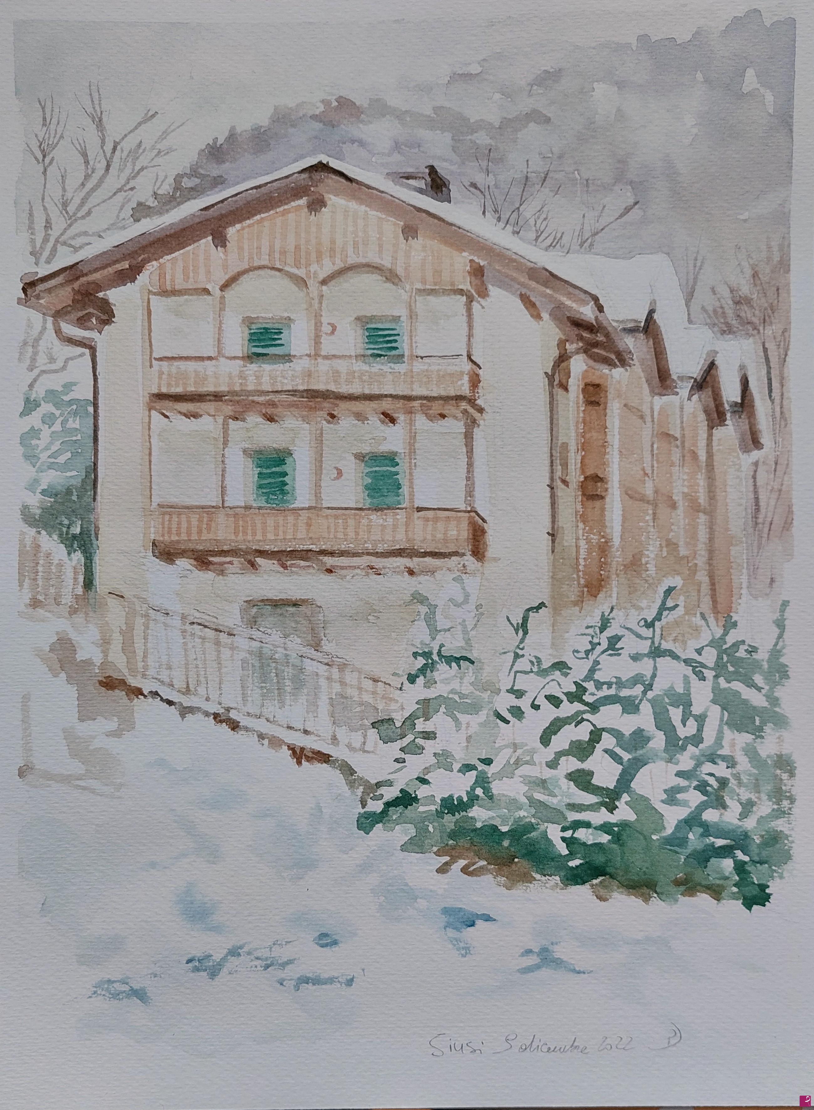 quadri in vendita online - Casa di montagna, Alpe di Siusi