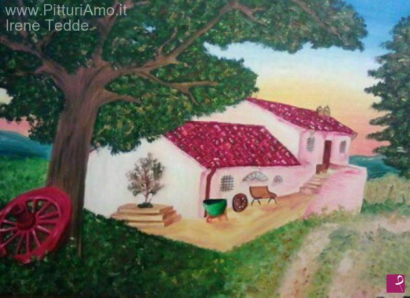 quadri in vendita online - Casa in collina
