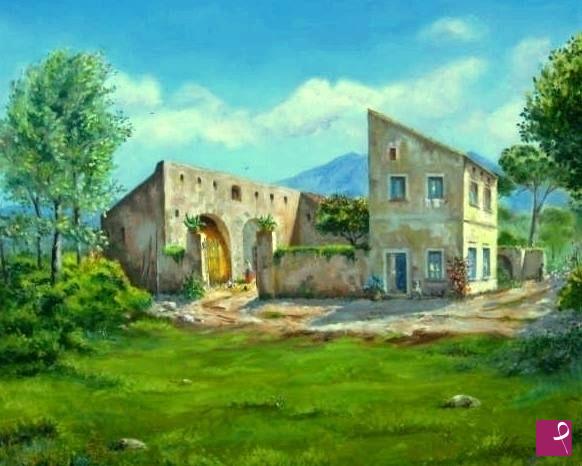 quadri in vendita online - Casa rurale verso Cancello