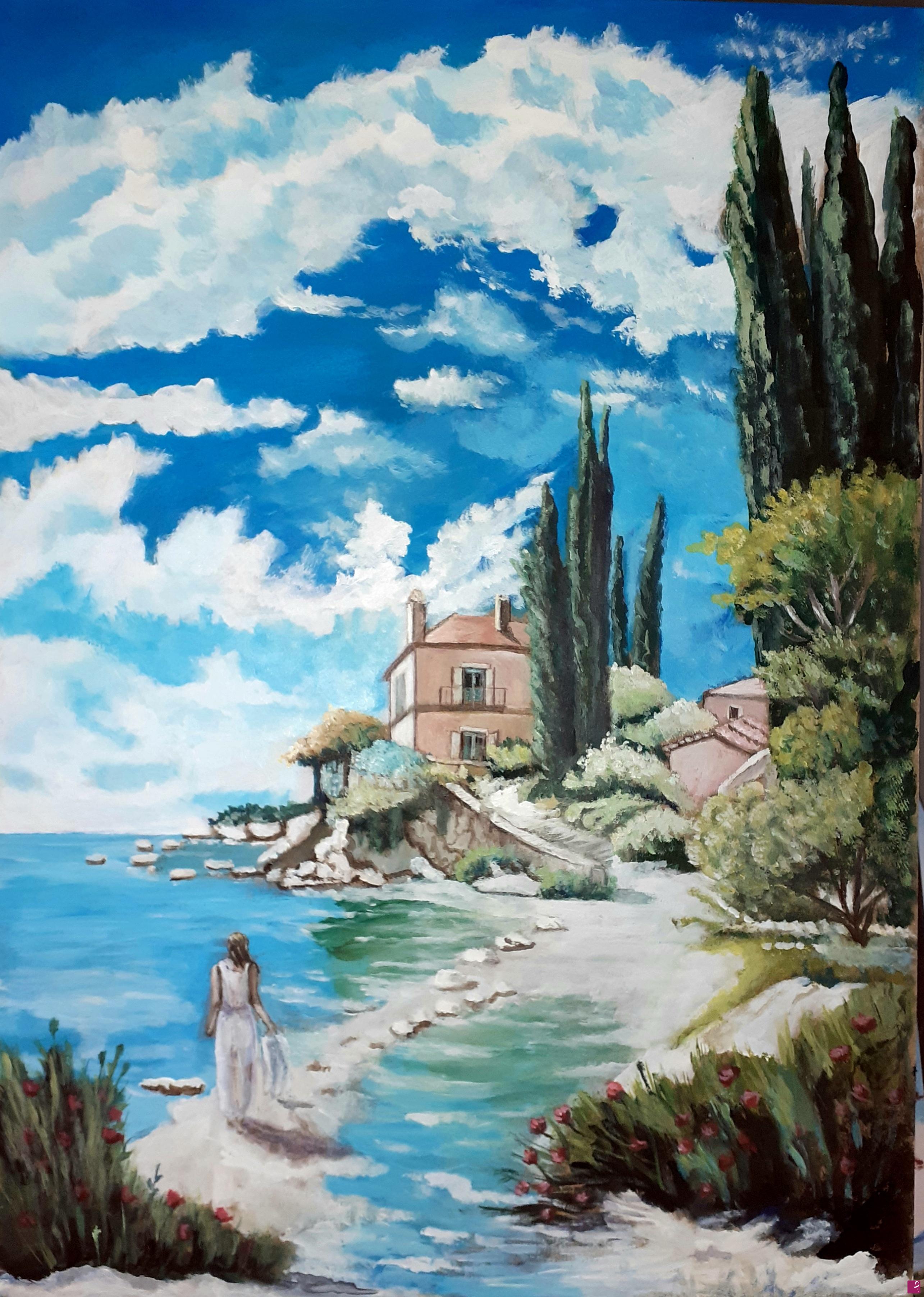 quadri in vendita online - Casa sul mare 