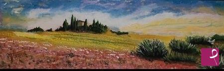 quadri in vendita online - casa sulle colline toscane