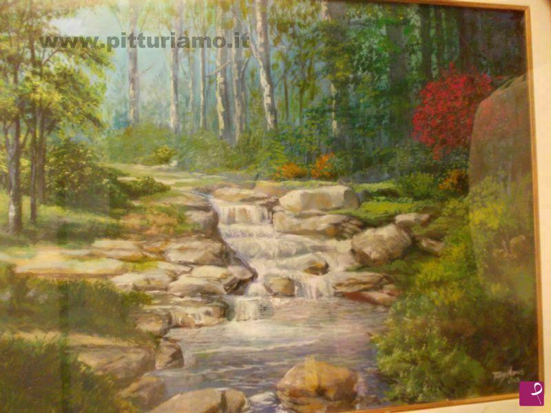 quadri in vendita online - cascata primaverile