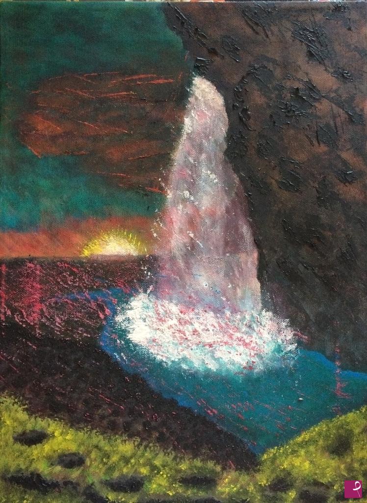 quadri in vendita online - Cascata rosa