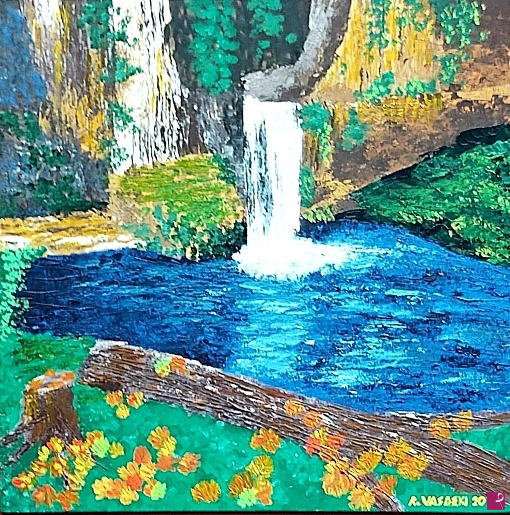 quadri in vendita online - CASCATE NEL BOSCO