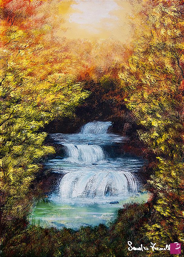 quadri in vendita online - Cascate nel bosco