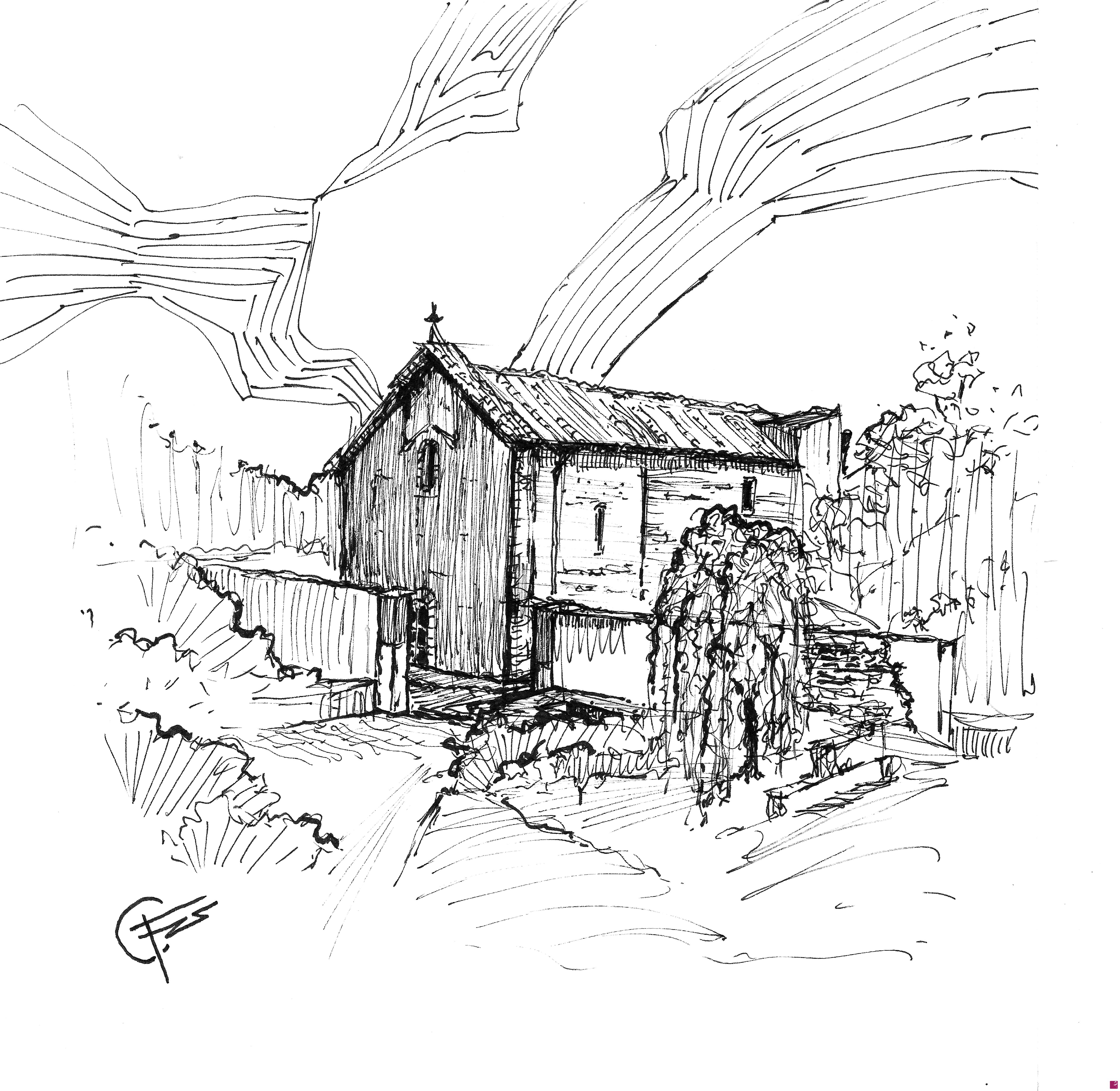 quadri in vendita online - Cascina Chiesa Rossa - Chiesa di S. Maria alla Fonte
