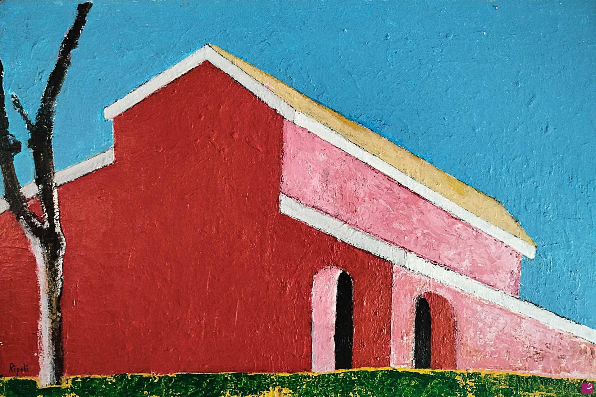 quadri in vendita online - CASCINALE ROSSO