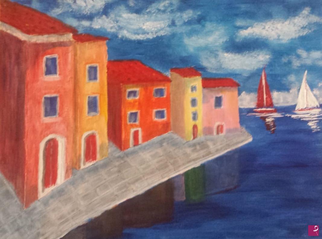 quadri in vendita online - Case sul  mare