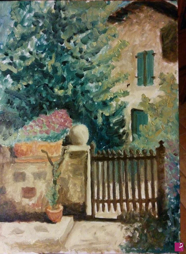 quadri in vendita online - Casetta in primavera