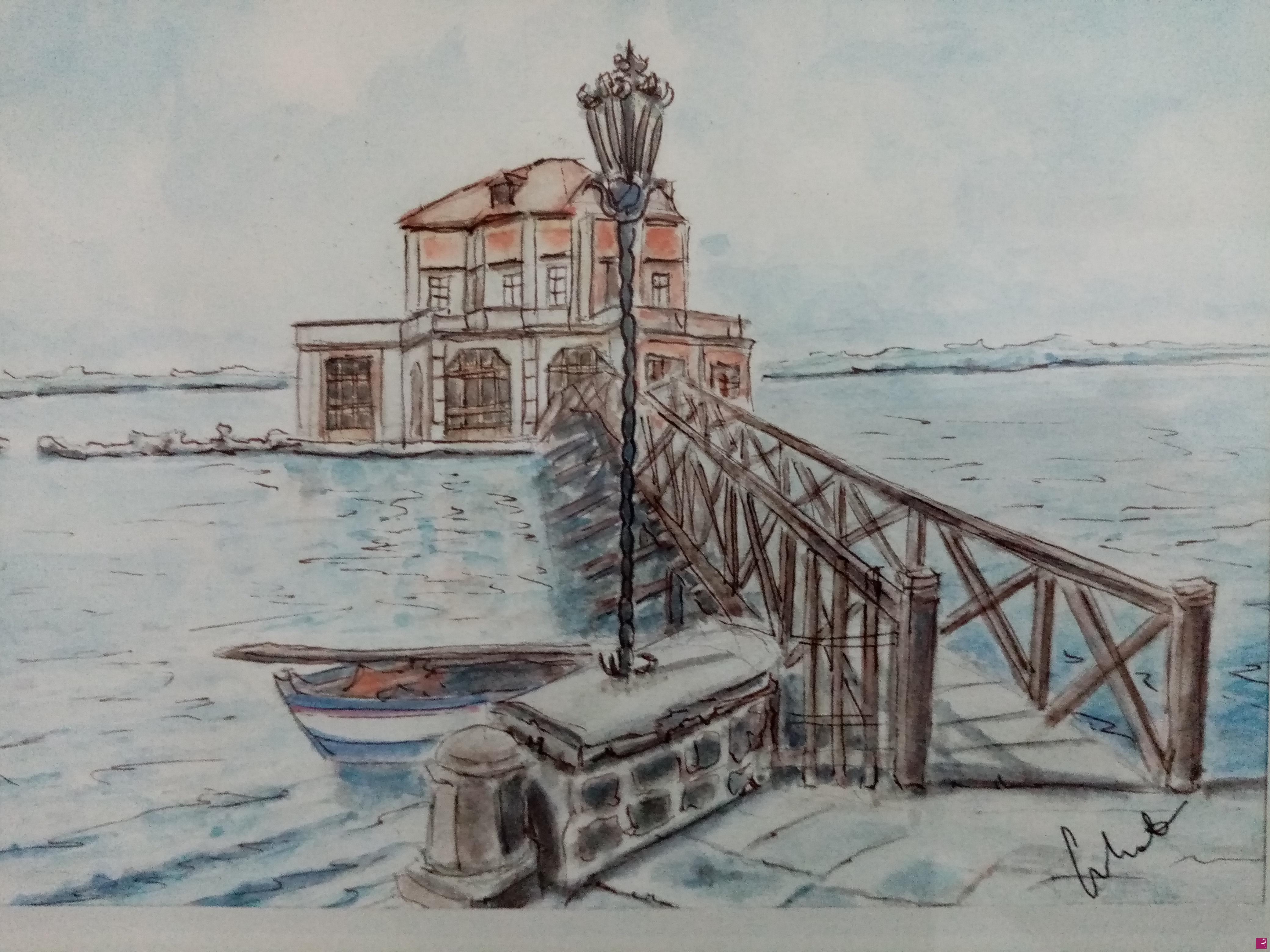 quadri in vendita online - Casina Vanvitelliana. Lago Fusaro