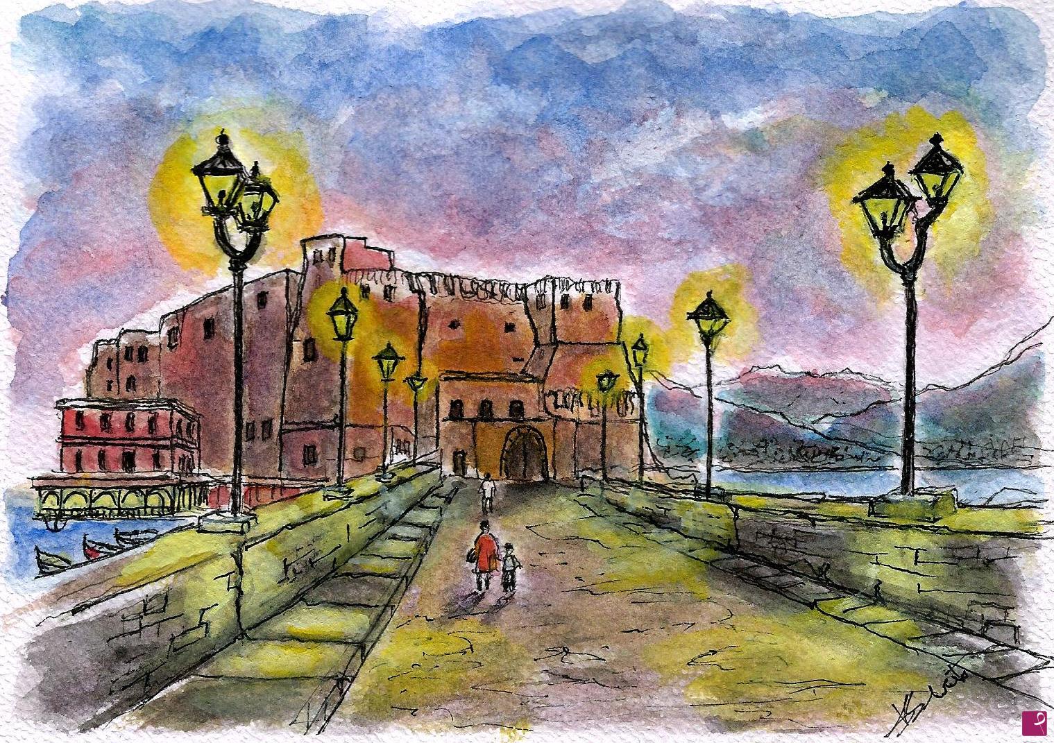 quadri in vendita online - Castel dell'Ovo - Napoli