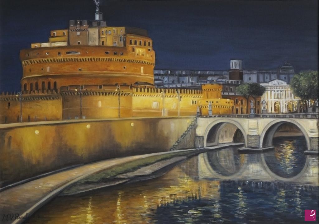 quadri in vendita online - CASTEL S. ANGELO, ROMA CM 50X70