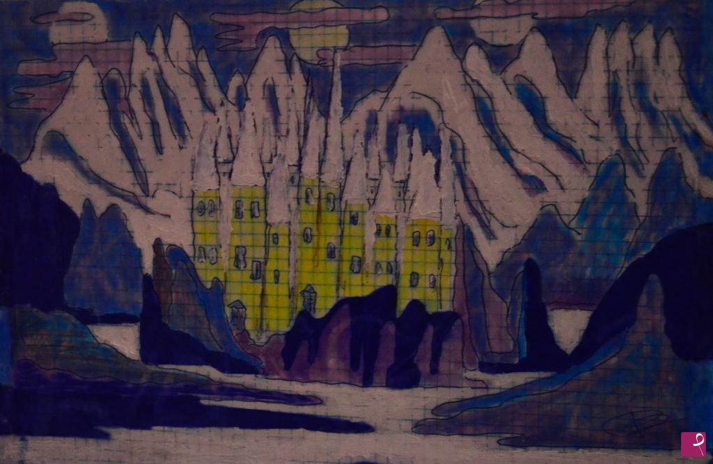 quadri in vendita online - CASTELLO ASTRALE INACCESSIBILE IN UN FIORDO DELLE SVALBARD