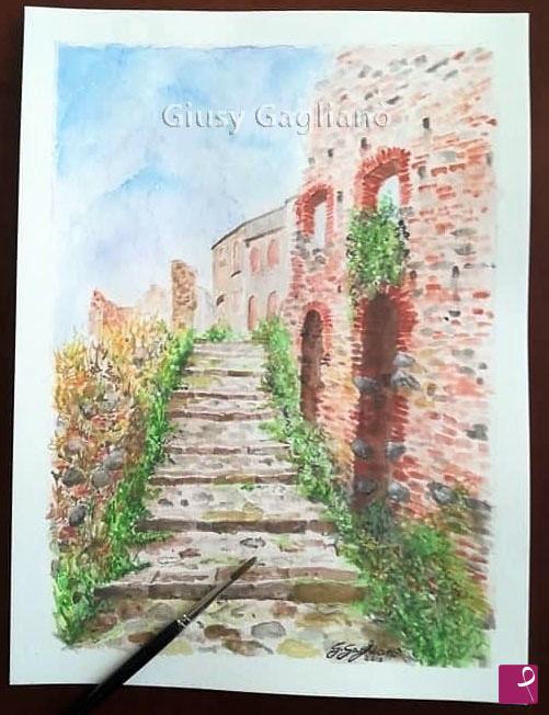 quadri in vendita online - "Castello caraffa" Roccella Jonica