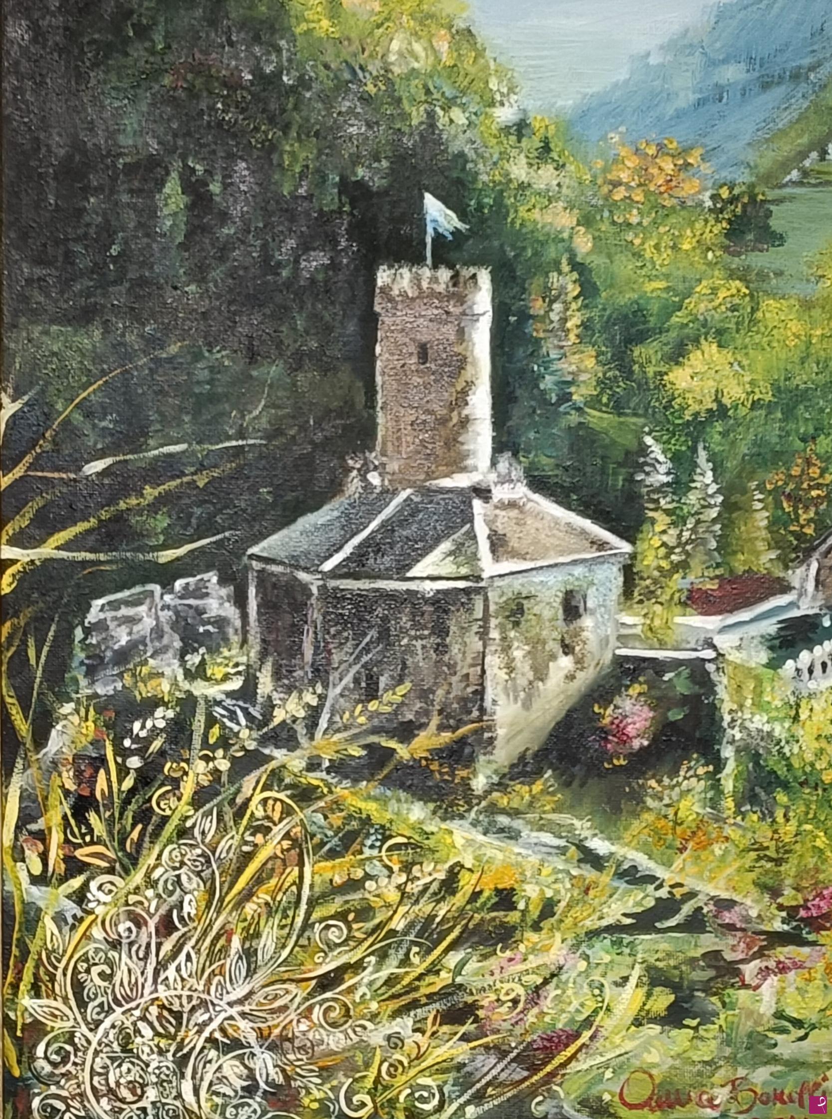 quadri in vendita online - Castello di Campo Ligure con Filigrana