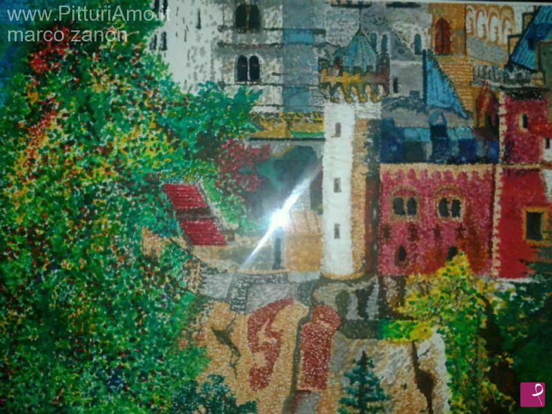 quadri in vendita online - Castello di Neuschwanstein. Dettaglio.