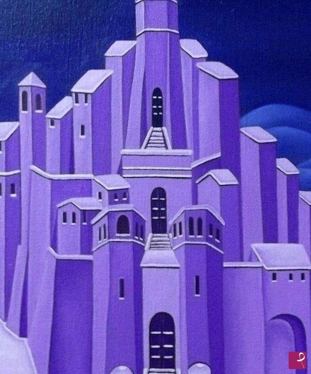 quadri in vendita online - Castello di notte