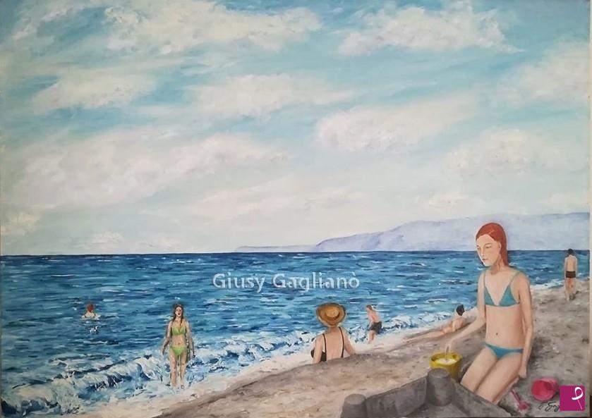 quadri in vendita online - "Castello di sabbia" (spiaggia di Gioia Tauro)