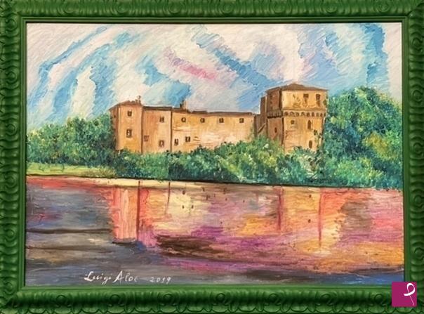 quadri in vendita online - Castello sull’acqua