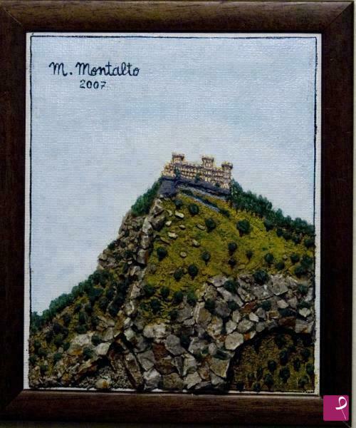 quadri in vendita online - Castello Utveggio su monte Pellegrino ( Palermo )