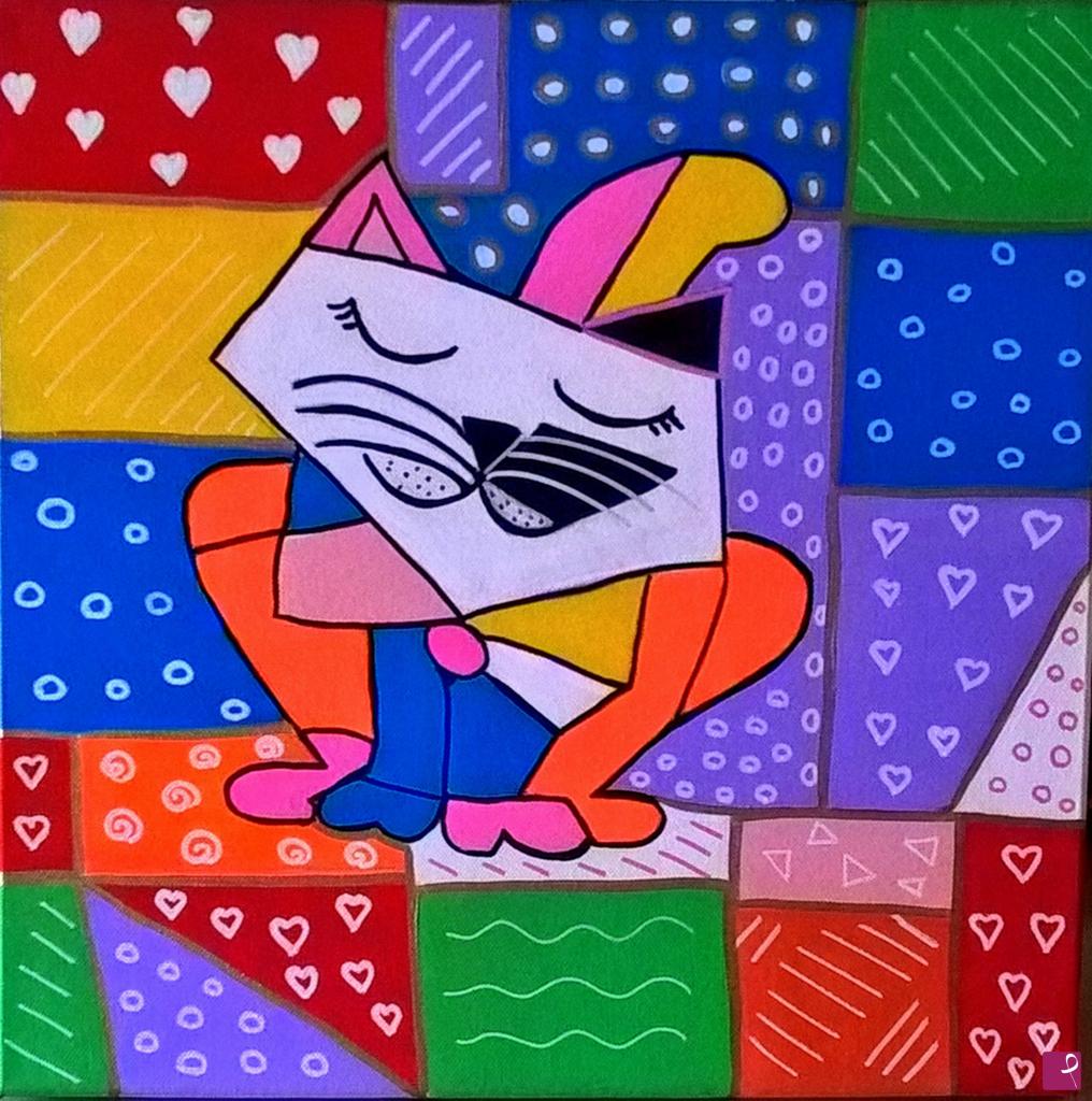 quadri in vendita online - Cat colors fantasy