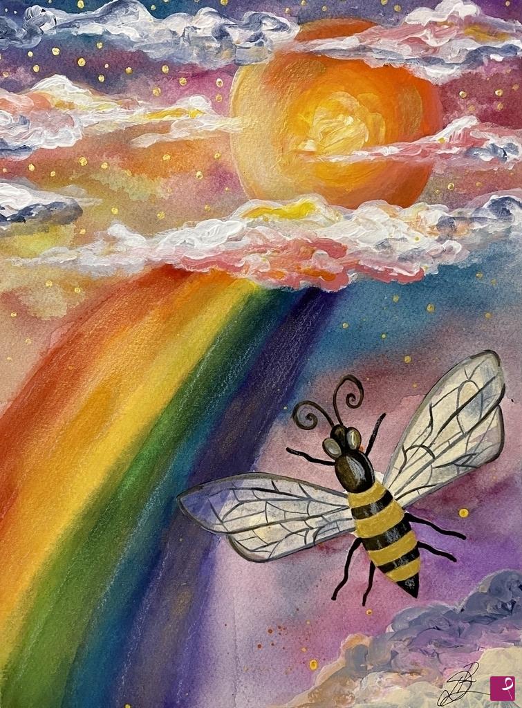 quadri in vendita online - Catch the rainbow