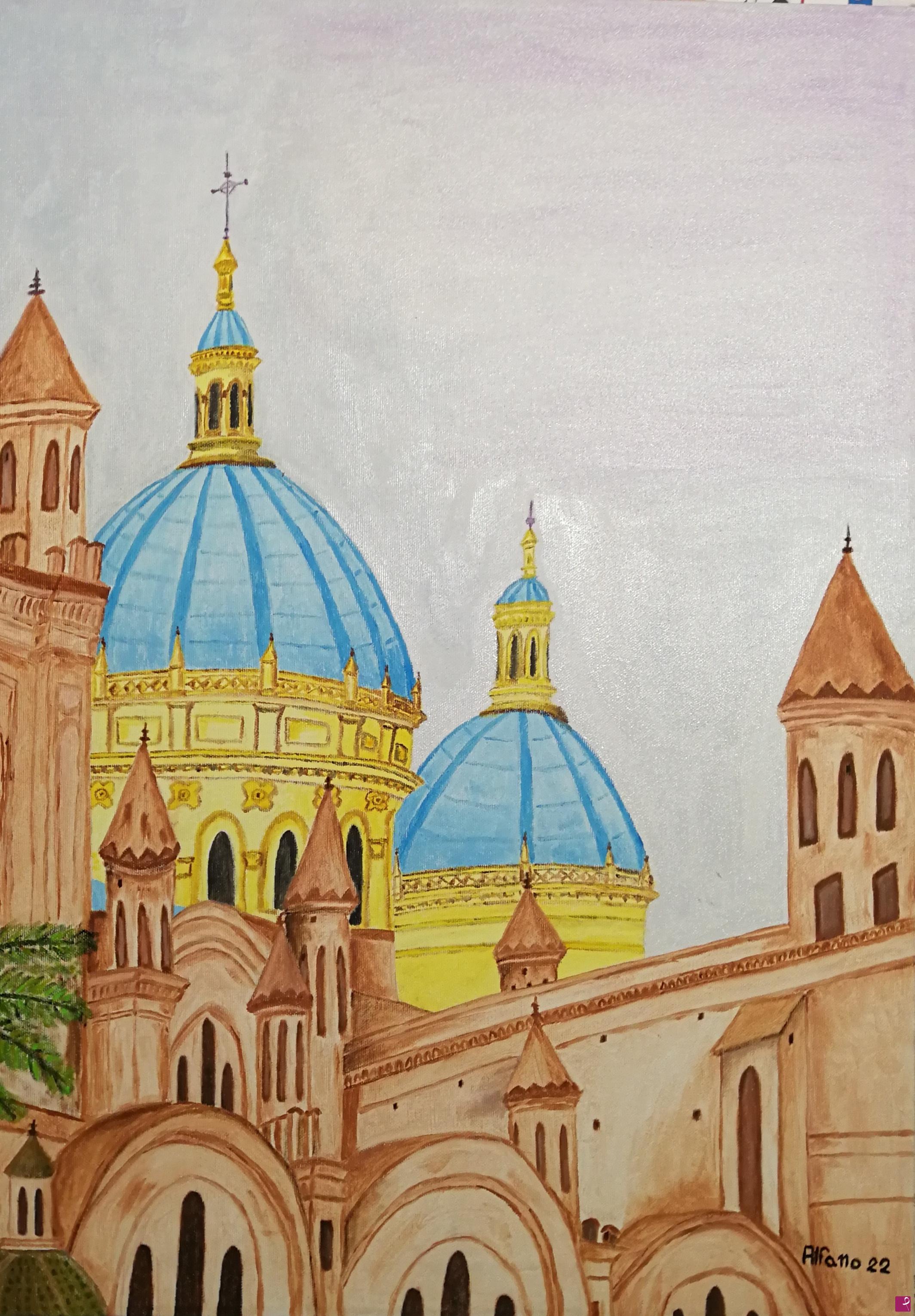 quadri in vendita online - Cattedrale di Cuenca Equador 