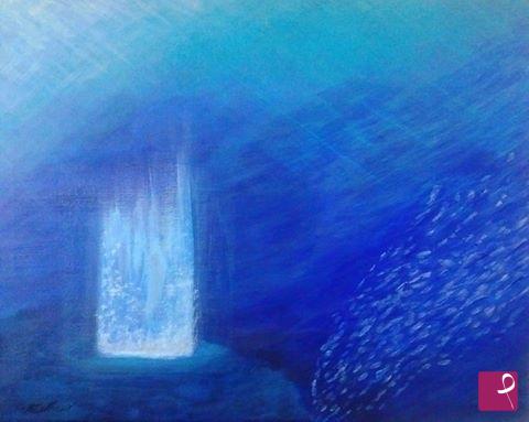 quadri in vendita online - "Cattedrale di luce  (incontri sott'acqua)"