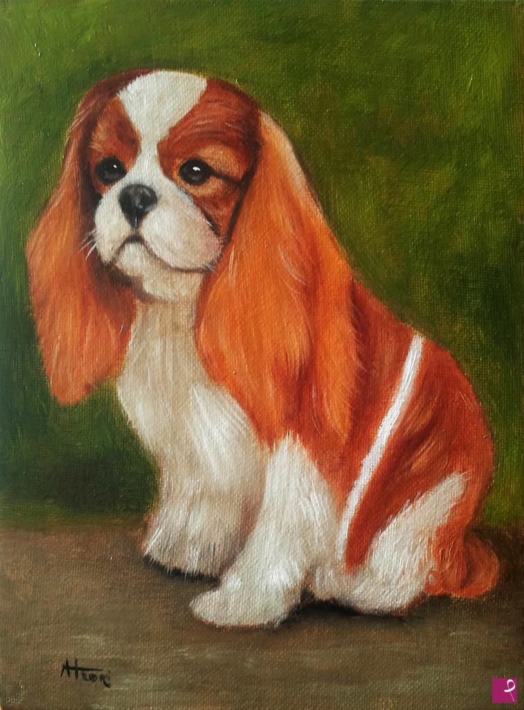 quadri in vendita online - Cavalier King Charles spaniel