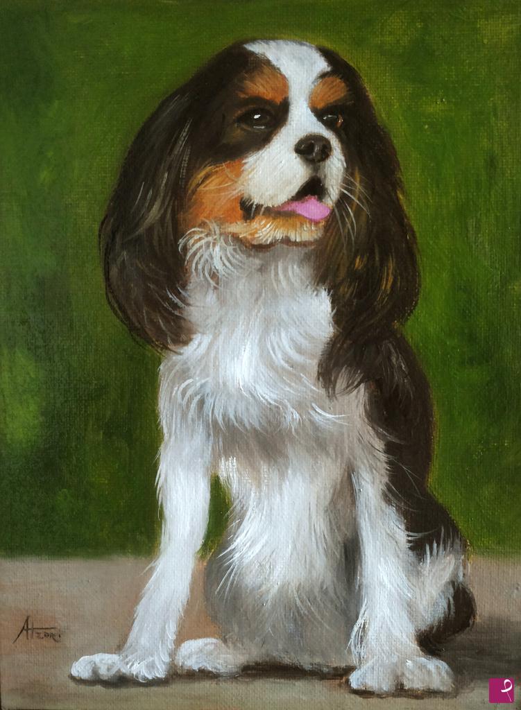quadri in vendita online - Cavalier King Charles spaniel