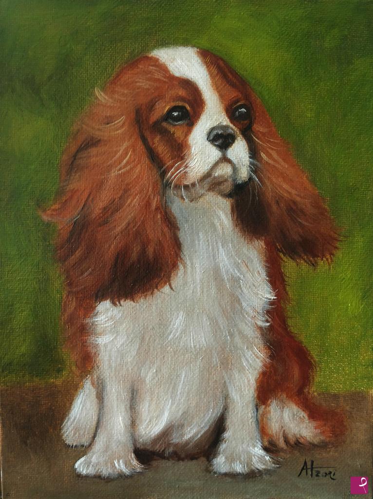 quadri in vendita online - Cavalier King Charles spaniel